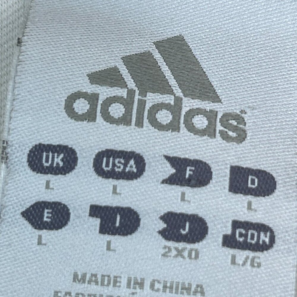 Adidas Black, Gray & White Colorblock Y2K Mens/Unisex Tricolor zip up Size Large - Picture 3 of 8